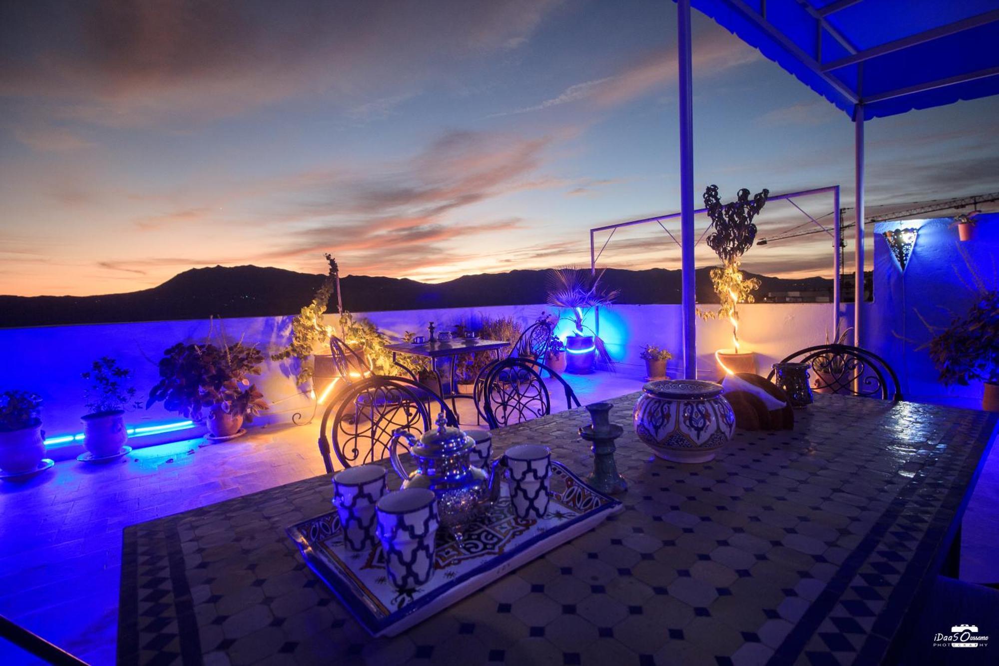 Casa Voyager 'Secret Garden Terrace' Apartment Чефчауен Екстериор снимка